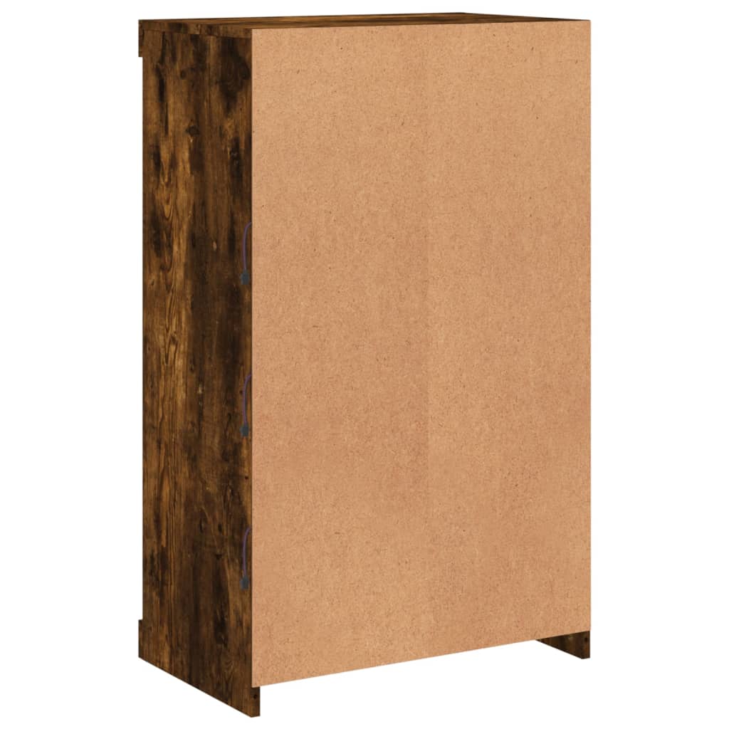 vidaXL Ντουλάπι με LED Καπνιστή Δρυς 60,5 x 37 x 100 εκ.