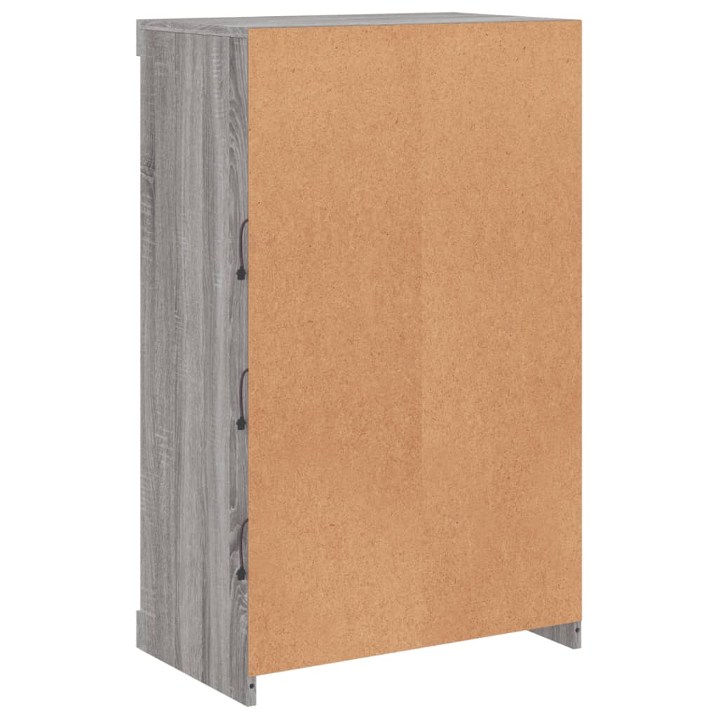 vidaXL Μπουφές με LED Γκρι Sonoma 60,5 x 37 x 100 εκ.