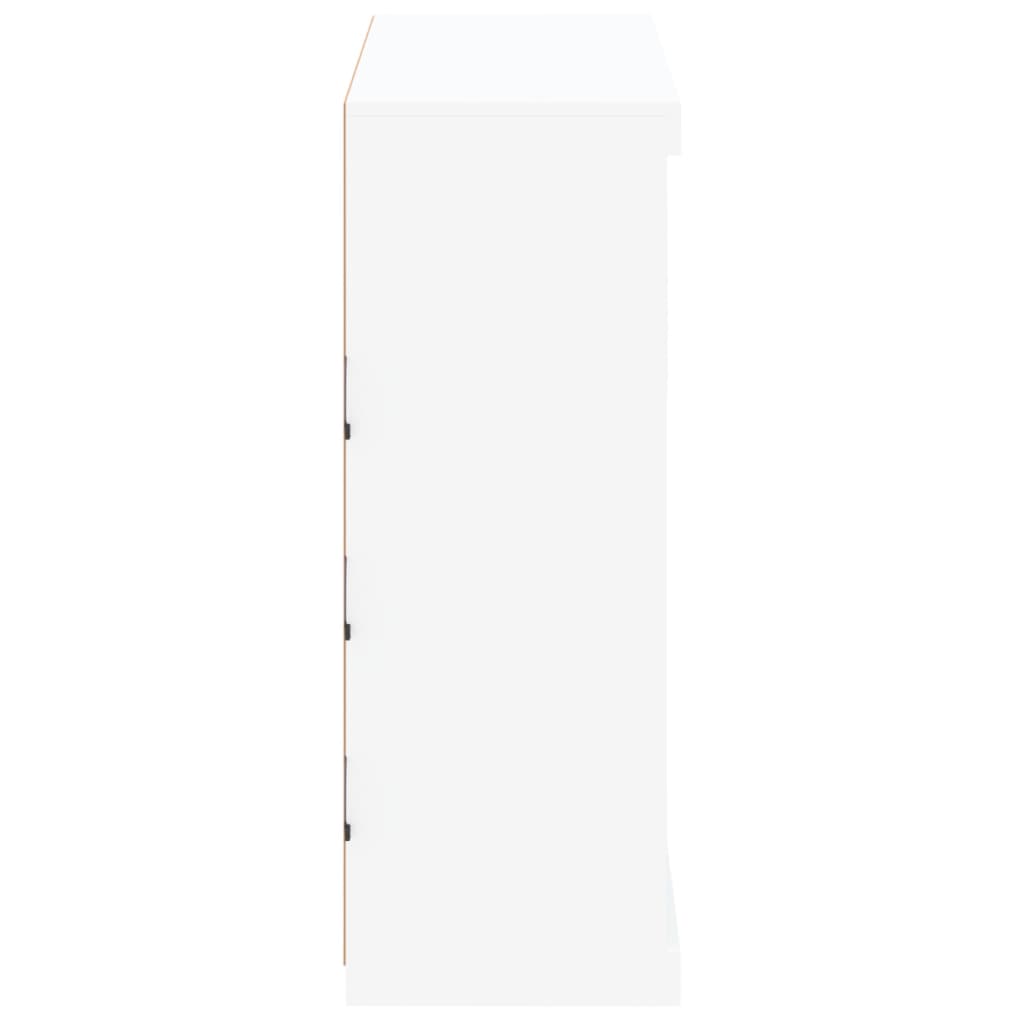 vidaXL Μπουφές με Φώτα LED Λευκός 81 x 37 x 100 εκ.