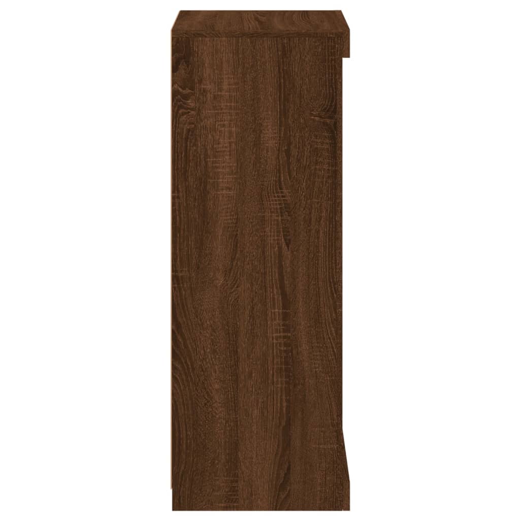 vidaXL Μπουφές με Φώτα LED Καφέ Δρυς 41 x 37 x 100 εκ.