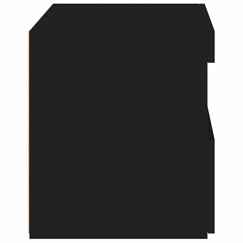 vidaXL Κομοδίνα με Φώτα LED 2 τεμ. Μαύρα 50 x 40 x 45 εκ.