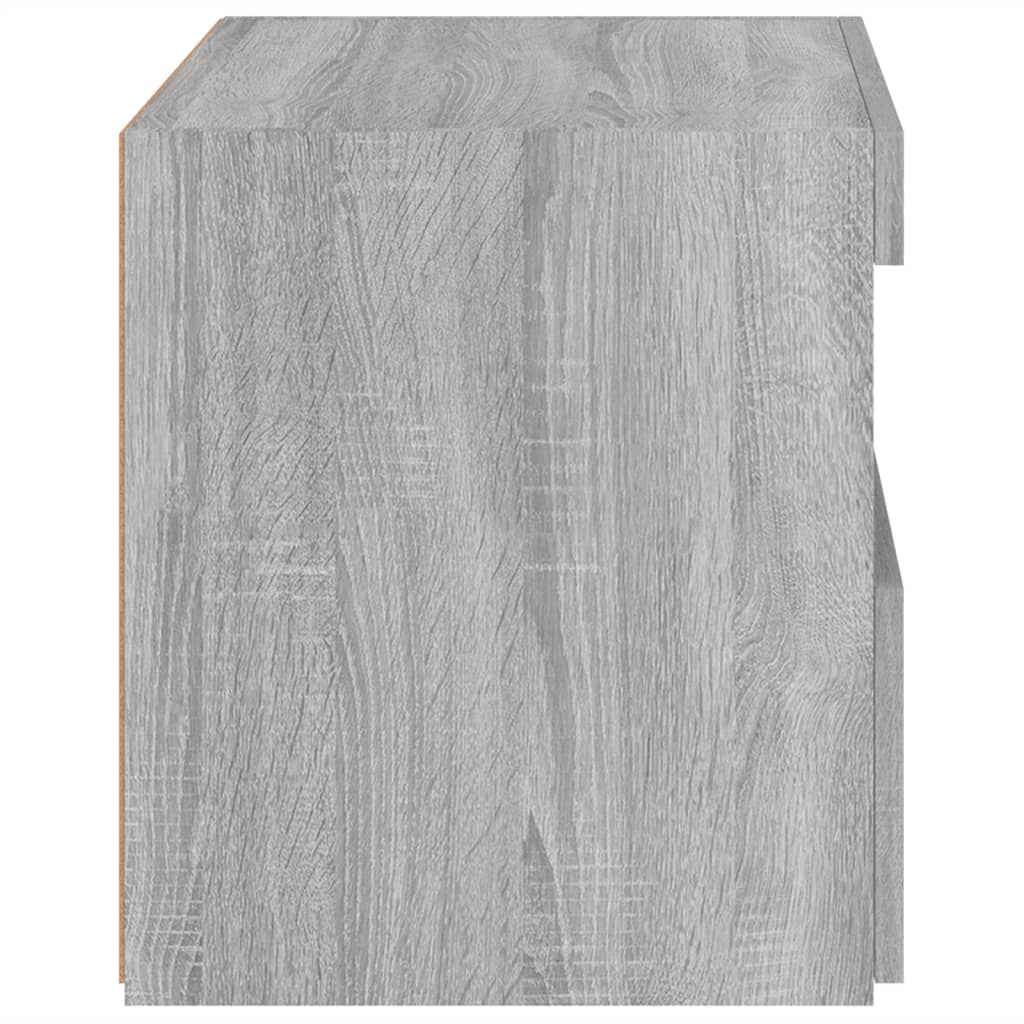 vidaXL Κομοδίνο με Φώτα LED Γκρι Sonoma 50x40x45 εκ.