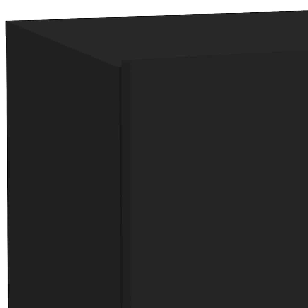 vidaXL Κομοδίνο με Φώτα LED Μαύρο 70 x 36 x 40,5 εκ.