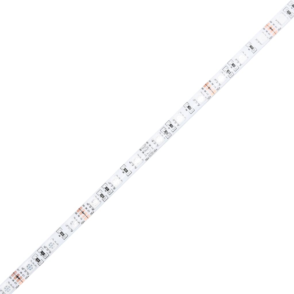 vidaXL Κομοδίνο με Φώτα LED Μαύρο 70 x 36 x 40,5 εκ.