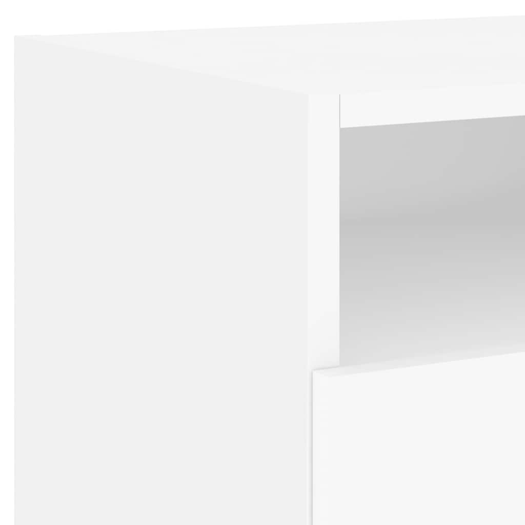 vidaXL Κομοδίνο με Φώτα LED Λευκό 40 x 39 x 37 εκ.