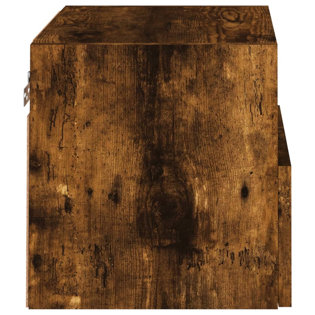 vidaXL Έπιπλα Τοίχου Τηλ. 2 τεμ. Καπνιστή Δρυς 40x30x30εκ Επεξ.Ξύλο