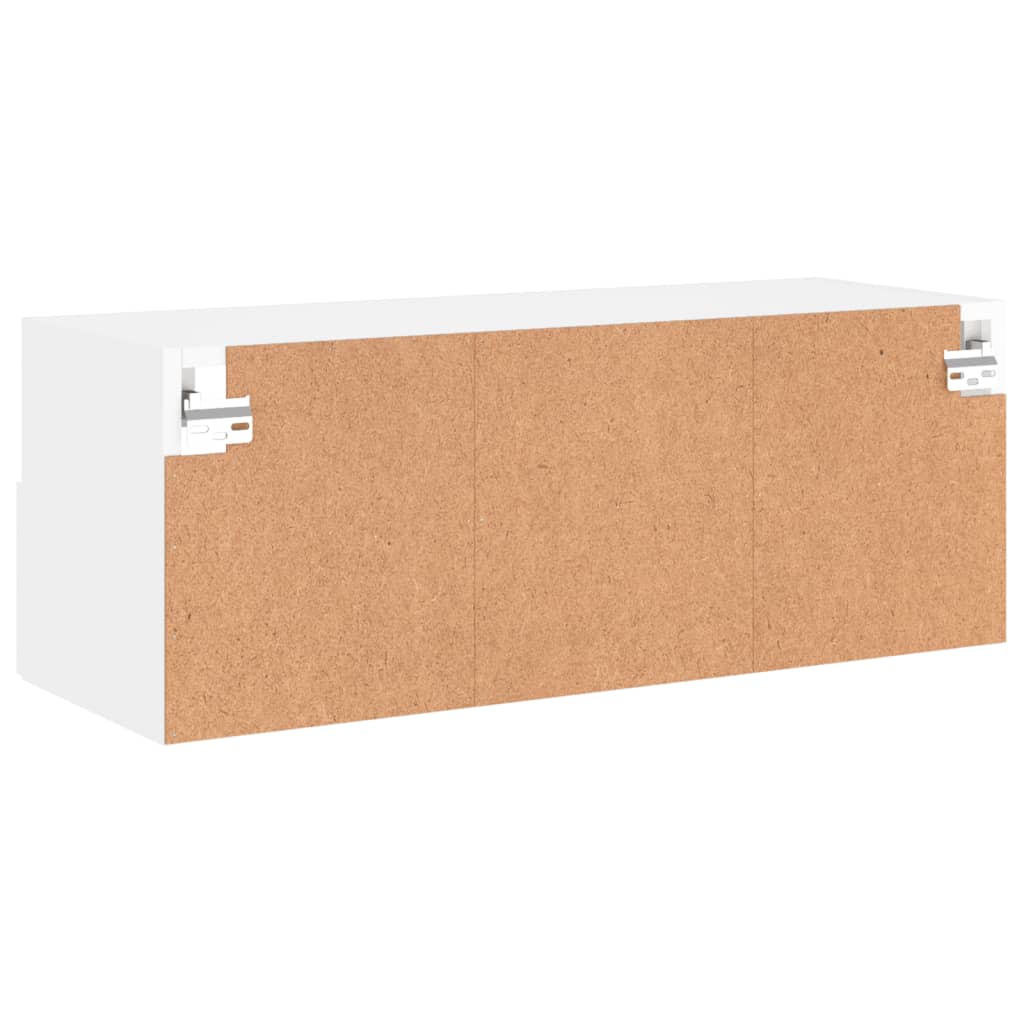 vidaXL Έπιπλο Τοίχου Τηλεόρασης Λευκό 80 x 30 x 30 εκ. από Επεξ. Ξύλο