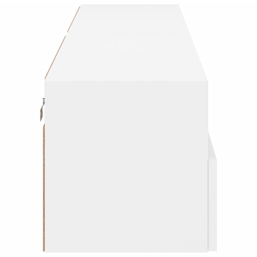 vidaXL Έπιπλα Τοίχου Τηλεόρασης 2 τεμ. Λευκά 80x30x30 εκ. Επεξ. Ξύλο