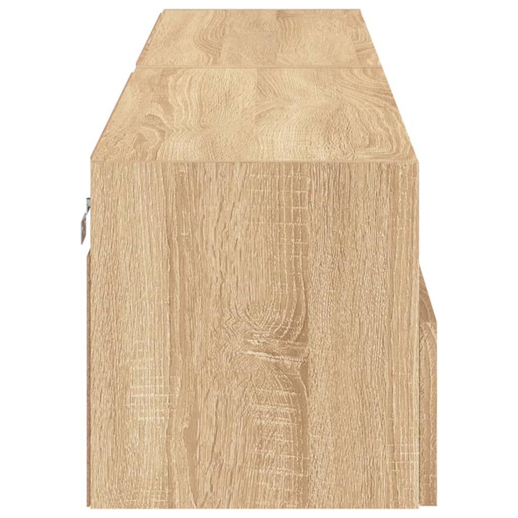 vidaXL Έπιπλα Τοίχου Τηλ. 2 τεμ. Sonoma Δρυς 80x30x30 εκ. Επεξ. Ξύλο