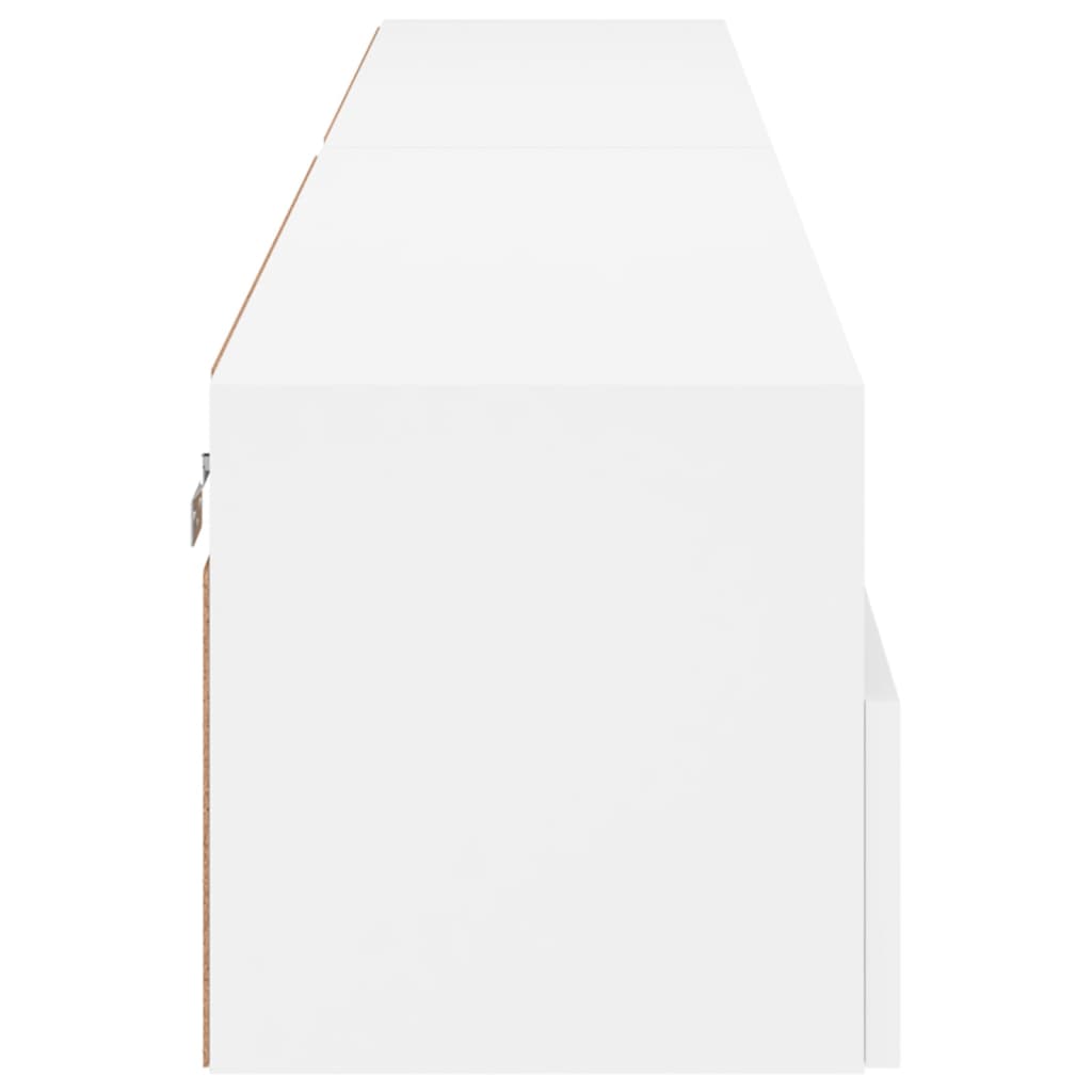 vidaXL Ντουλάπια Τηλεόρασης Τοίχου 2 τεμ. Λευκά 100x30x30εκ Επεξ. Ξύλο