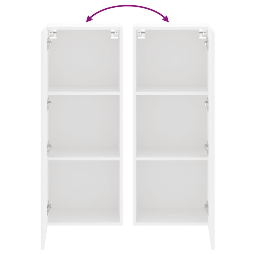 vidaXL Έπιπλο Τοίχου Τηλεόρασης Λευκό 40,5x30x102 εκ. από Επεξ. Ξύλο