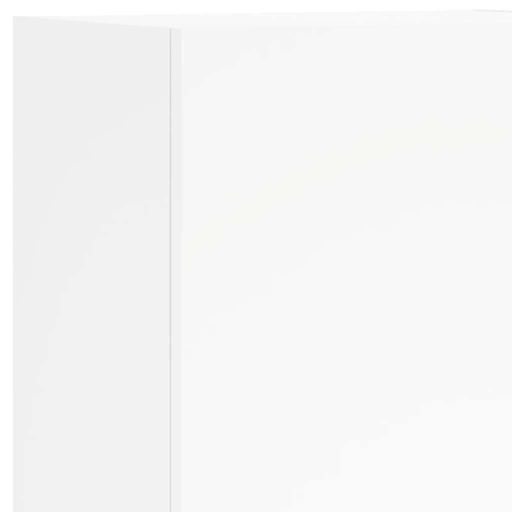 vidaXL Έπιπλο Τοίχου Τηλεόρασης Λευκό 40,5x30x102 εκ. από Επεξ. Ξύλο