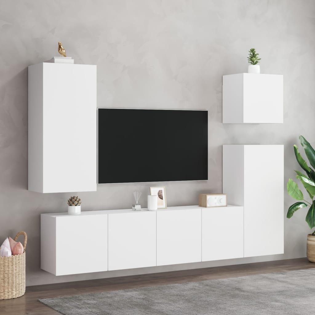 vidaXL Έπιπλο Τοίχου Τηλεόρασης Λευκό 80 x 30 x 41 εκ.