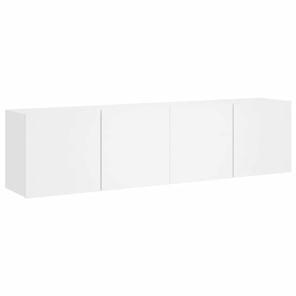 vidaXL Έπιπλα Τοίχου Τηλεόρασης 2 Τεμ. Λευκά 80 x 30 x 41 εκ.