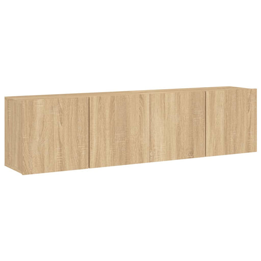 vidaXL Ντουλάπια Τοίχου Τηλεόρασης 2 Τεμ. Sonoma Δρυς 80 x 30 x 41 εκ.