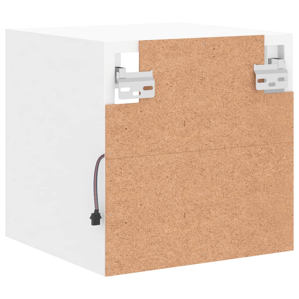 vidaXL Έπιπλο Τοίχου Τηλεόρασης με LED Λευκό 30 x 28,5 x 30 εκ.