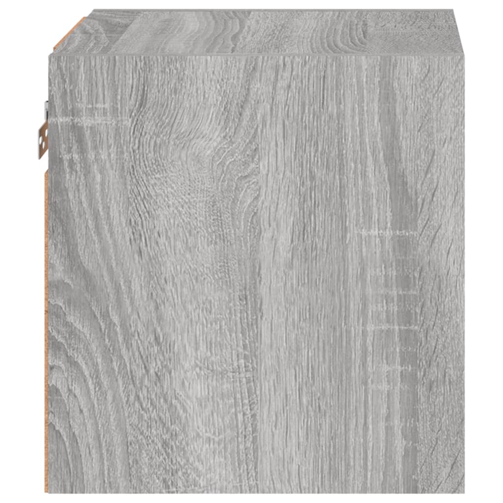 vidaXL Έπιπλα Τοίχου Τηλ. με LED 2 Τεμ. Γκρι Sonoma 30 x 28,5 x 30 εκ.