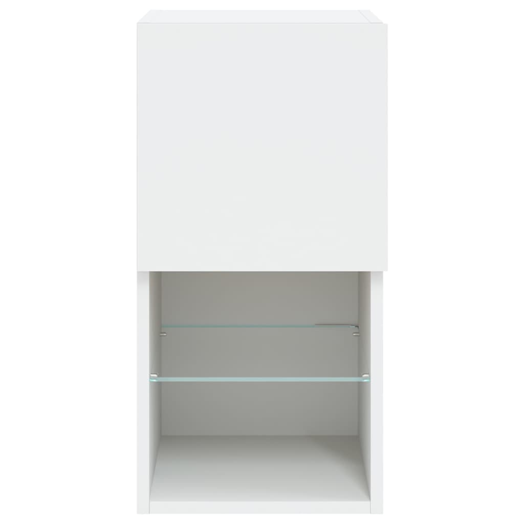 vidaXL Έπιπλα Τηλεόρασης με LED 2 τεμ. Λευκά 30,5x30x60 εκ.