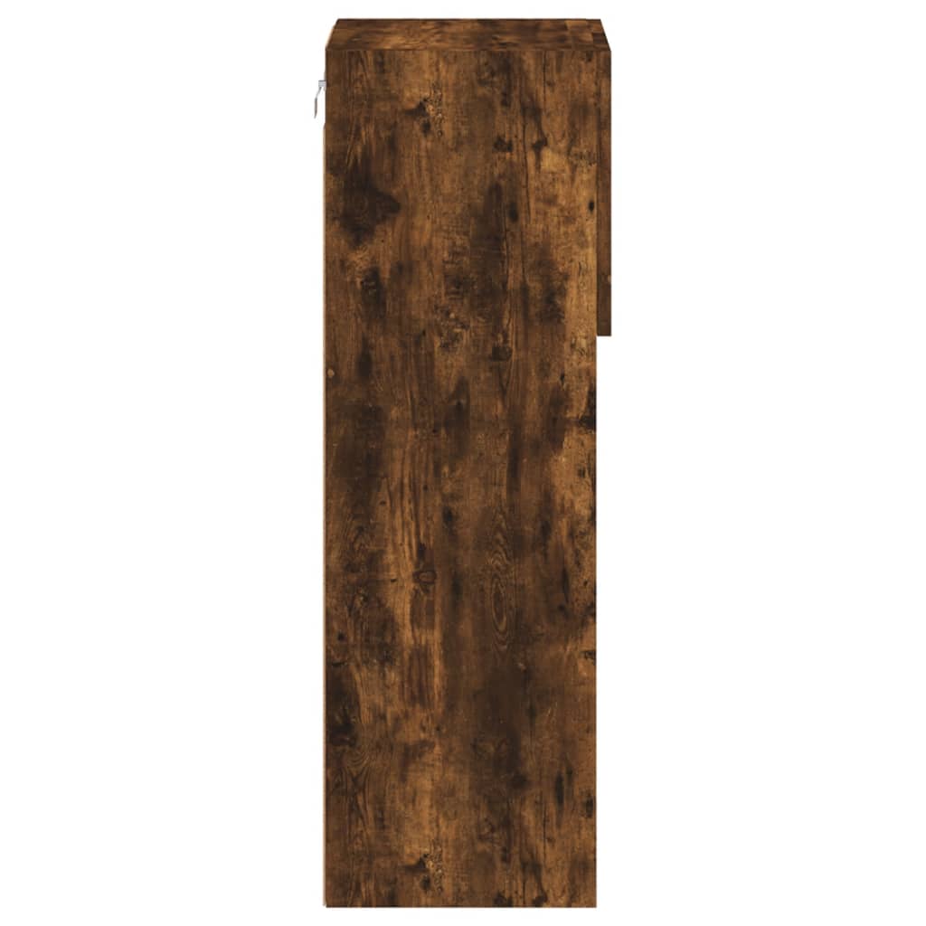 vidaXL Έπιπλο Τηλεόρασης με LED Καπνιστή Δρυς 30,5x30x90 εκ.