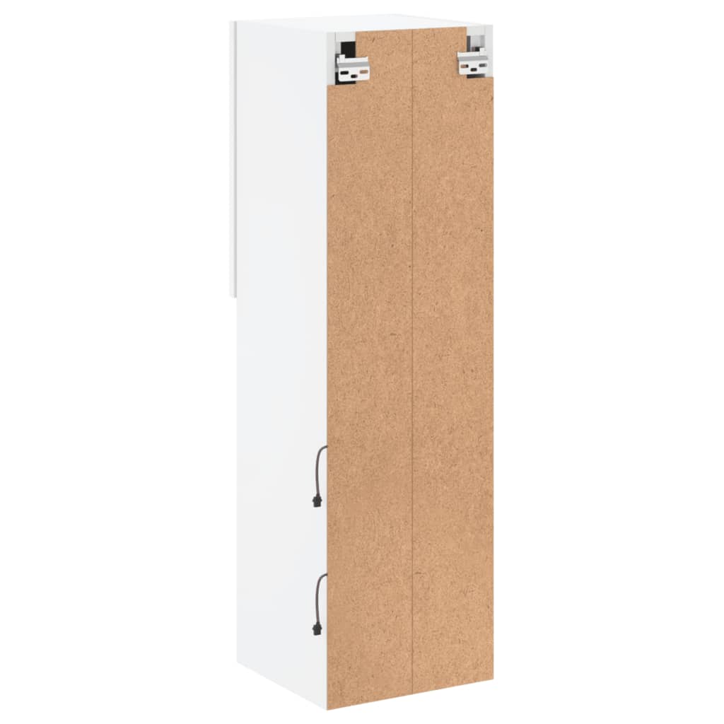 vidaXL Έπιπλα Τηλεόρασης με LED 2 τεμ. Λευκά 30,5x30x102 εκ.