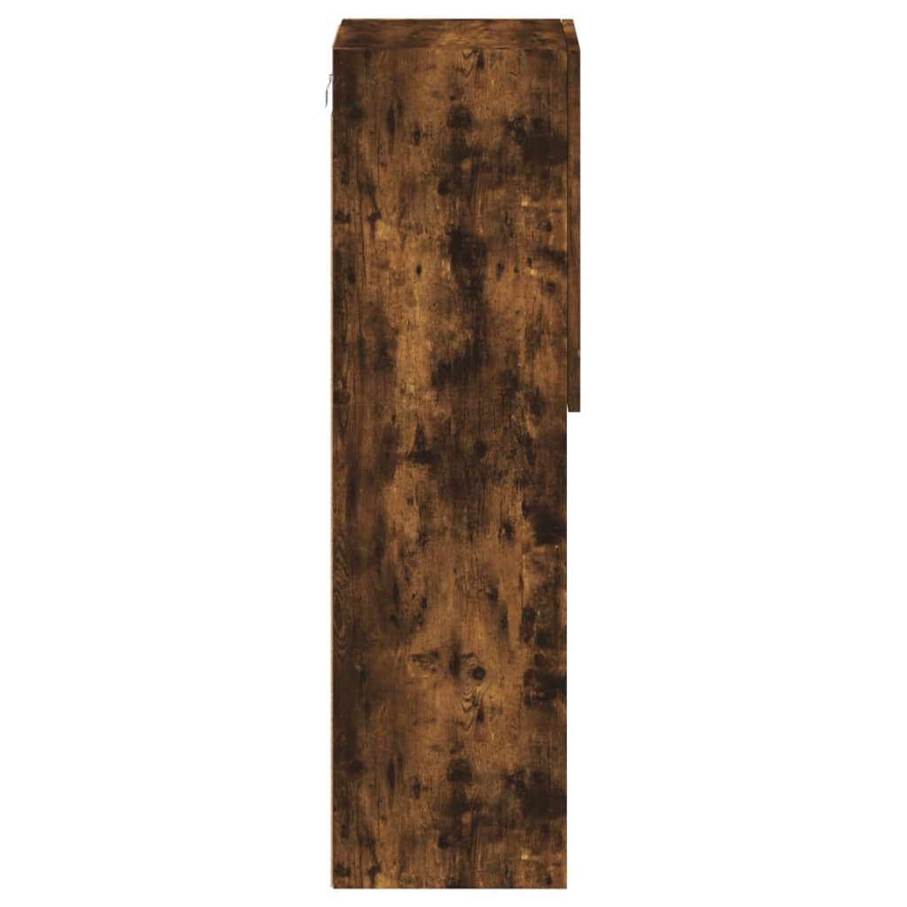 vidaXL Έπιπλο Τηλεόρασης με LED Καπνιστή Δρυς 30,5x30x102 εκ.