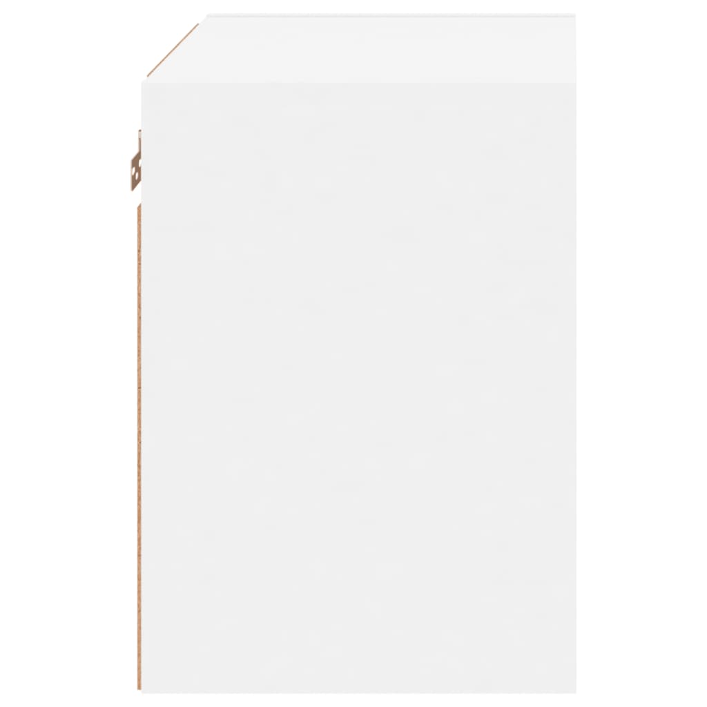 vidaXL Κομοδίνα Επιτοίχια με Φώτα LED 2 Τεμ. Λευκά