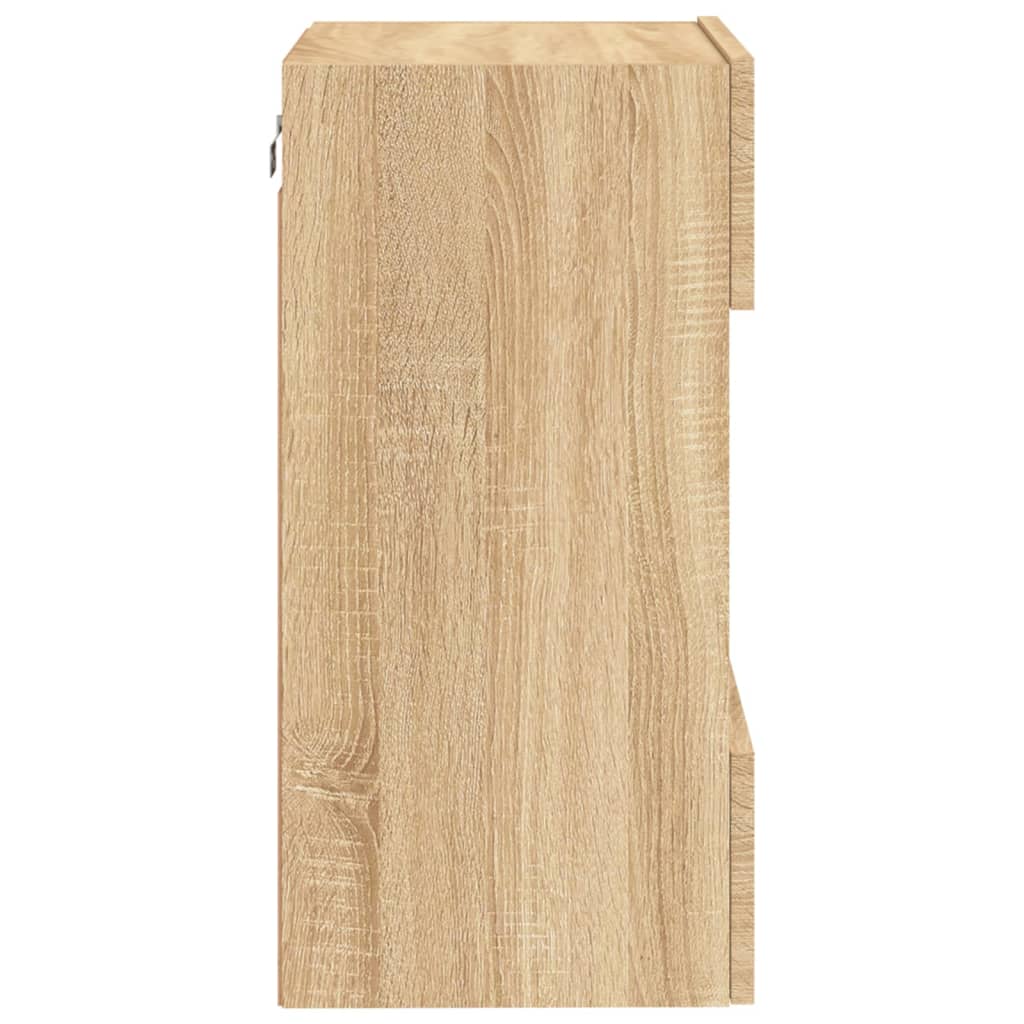 vidaXL Έπιπλο Τοίχου Τηλεόρασης με LED Sonoma Δρυς 40x30x60,5 εκ.