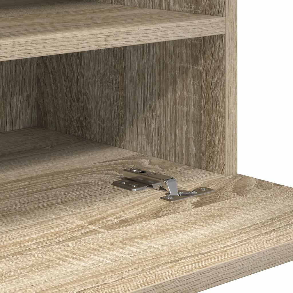 vidaXL Κρεμαστά ντουλάπια με φώτα LED για τηλεόραση 2 Τεμ. Sonoma Δρυς 40x30x60,5 εκ.