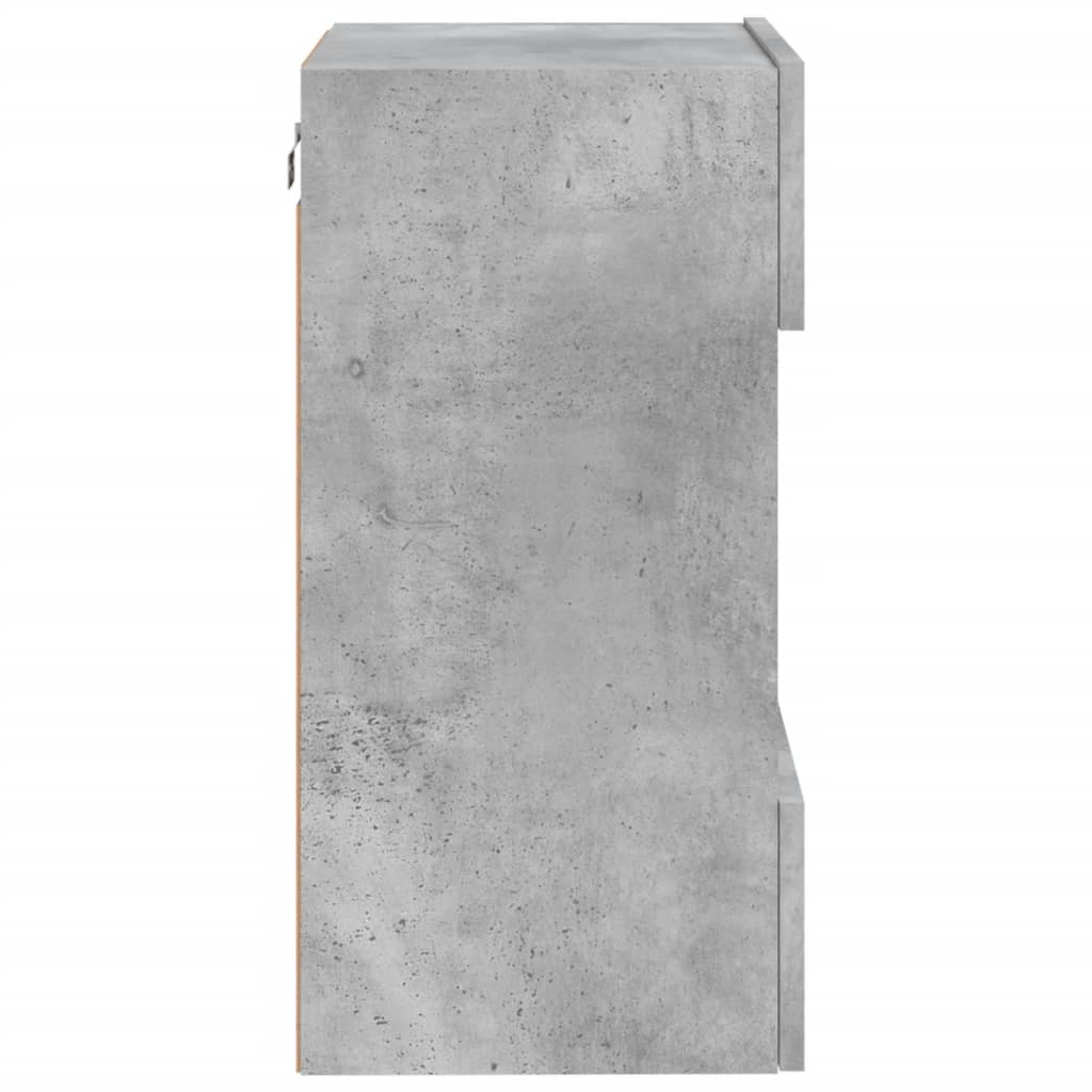 vidaXL Έπιπλο Τηλεόρασης με LED Γκρι Σκυροδέματος 40x30x60,5 εκ.