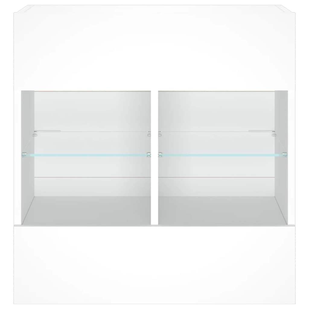 vidaXL Έπιπλο Τοίχου Τηλεόρασης με LED Λευκό 58,5x30x60,5 εκ.