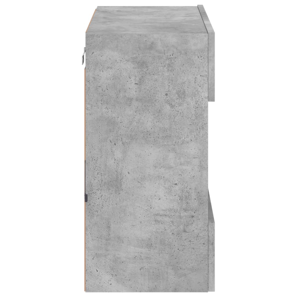 vidaXL Έπιπλο Τηλεόρασης με LED Γκρι Σκυροδέματος 58,5x30x60,5 εκ.