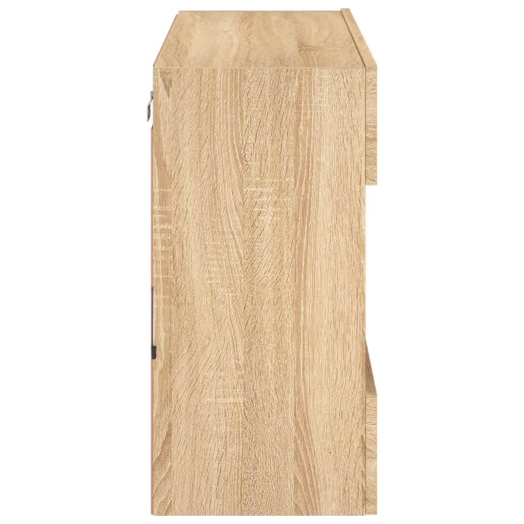 vidaXL Έπιπλο Τοίχου Τηλεόρασης με LED Sonoma Δρυς 78,5x30x60,5 εκ.