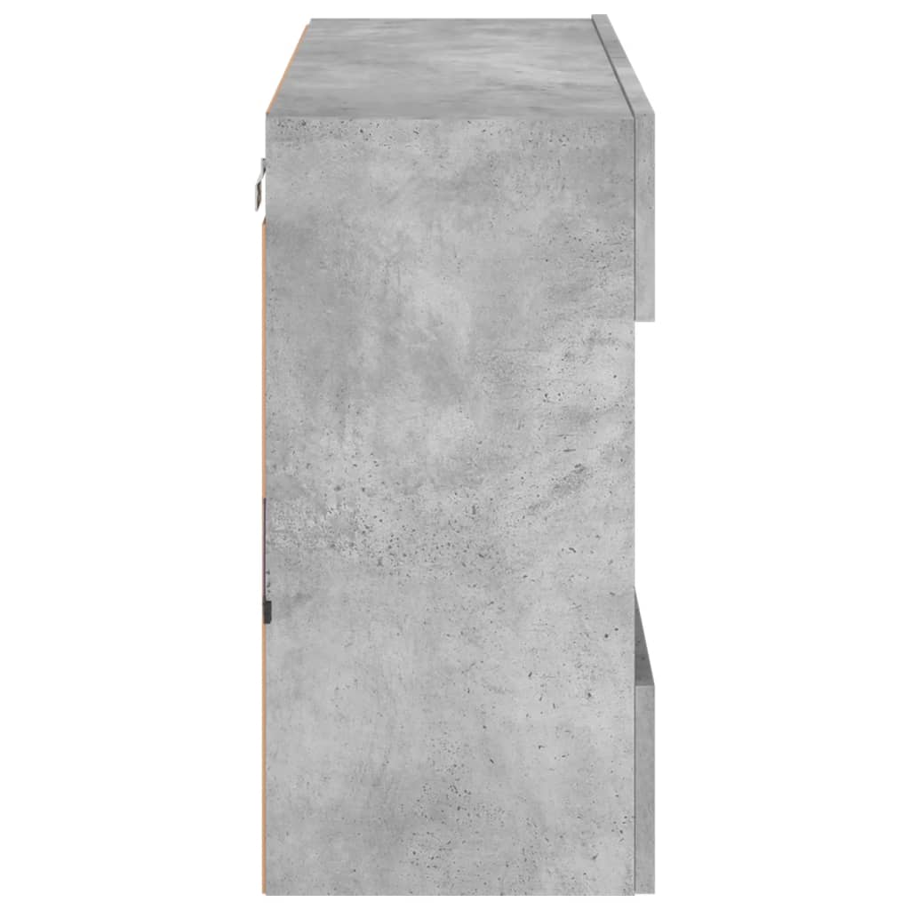 vidaXL Έπιπλο Τηλεόρασης με LED Γκρι Σκυροδέματος 78,5x30x60,5 εκ.