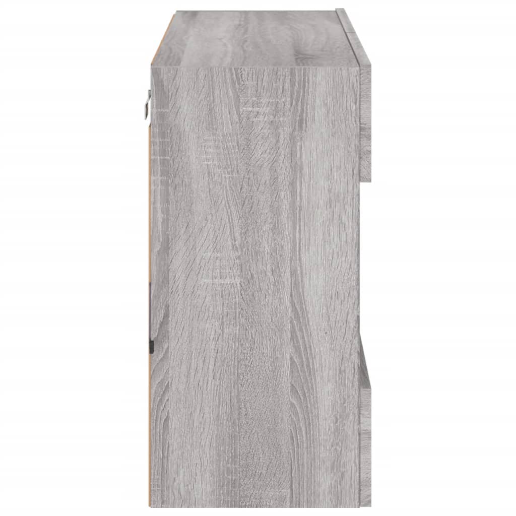 vidaXL Έπιπλο Τοίχου Τηλεόρασης με LED Γκρι Sonoma 78,5x30x60,5 εκ.