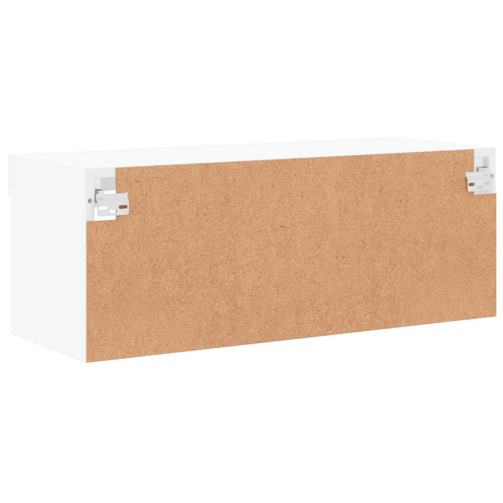 vidaXL Έπιπλο Τηλεόρασης με LED Λευκό 80 x 30 x 30 εκ.