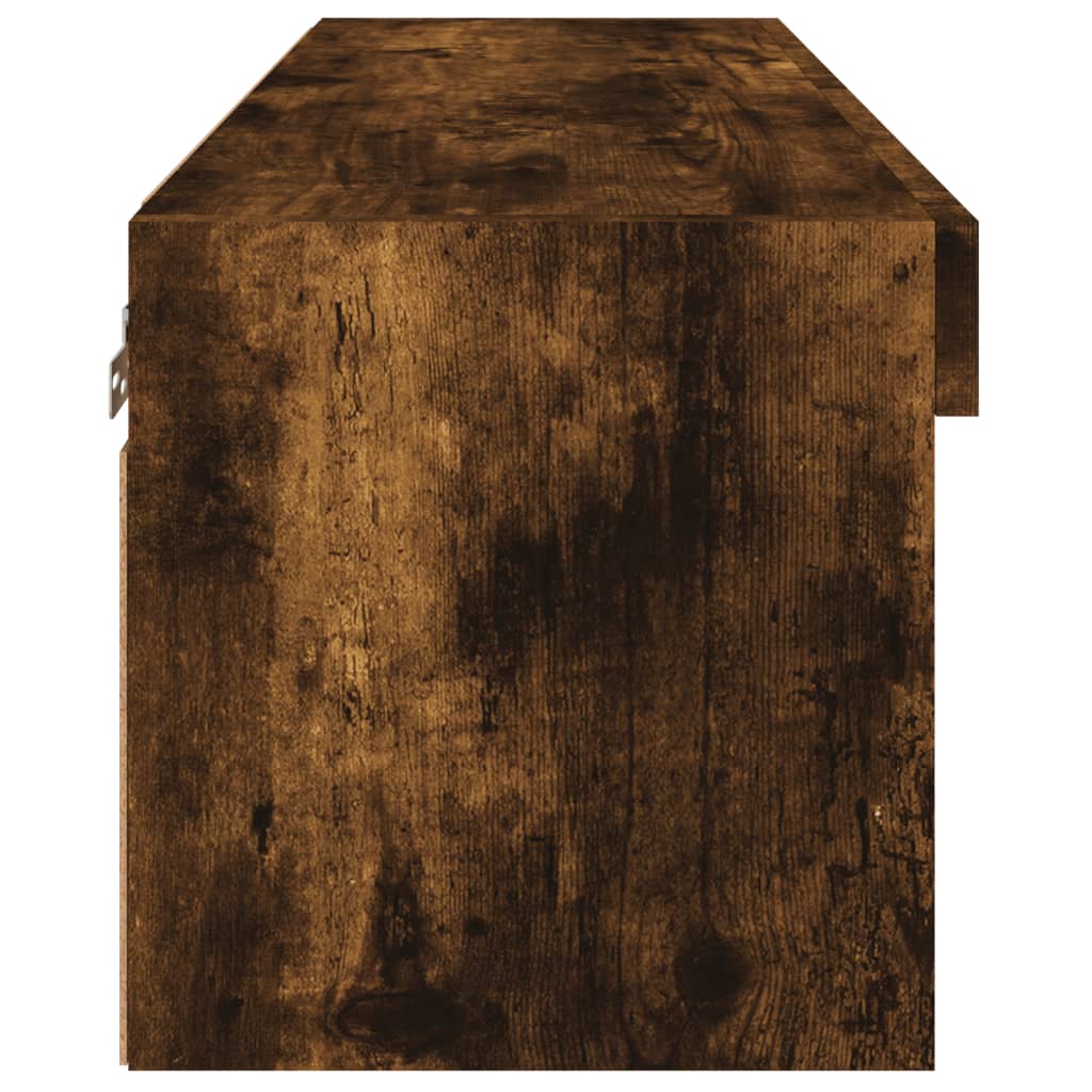 vidaXL Έπιπλο Τηλεόρασης με LED Καπνιστή Δρυς 80x30x30 εκ.