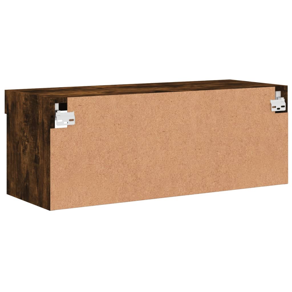 vidaXL Έπιπλο Τηλεόρασης με LED Καπνιστή Δρυς 80x30x30 εκ.