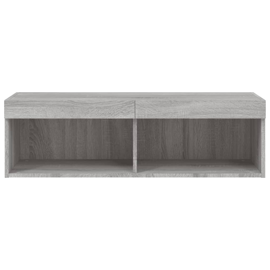 vidaXL Έπιπλο Τηλεόρασης με LED Γκρι Sonoma 100x30x30 εκ.