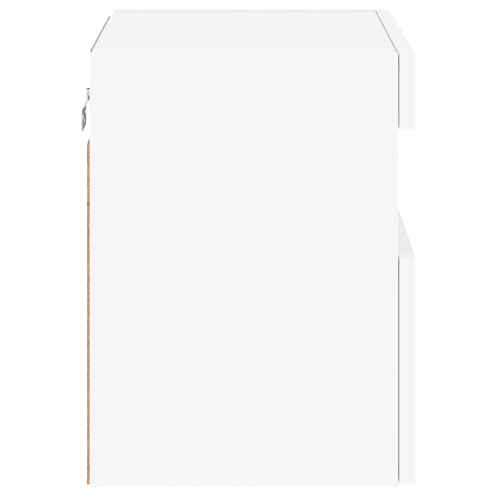 vidaXL Έπιπλο Τοίχου Τηλεόρασης με LED Λευκό 40x30x40 εκ.