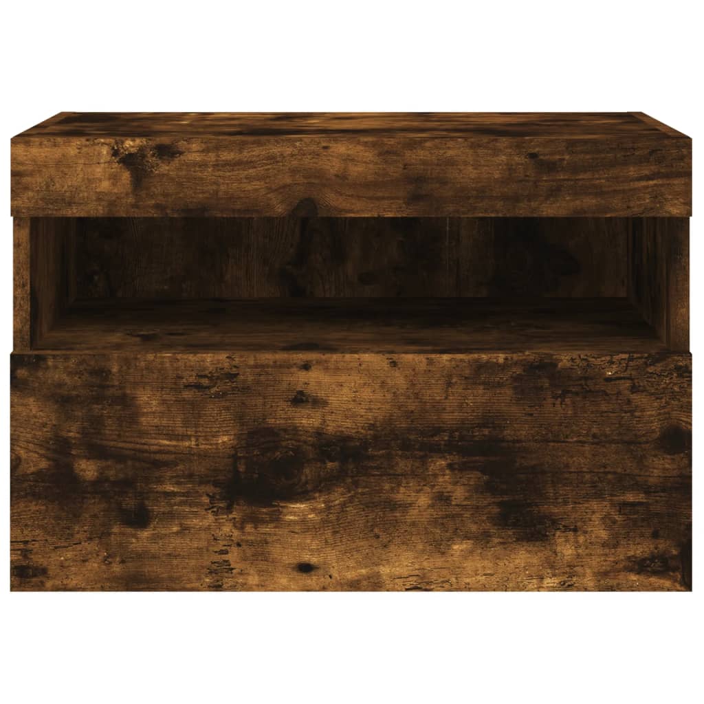 vidaXL Έπιπλο Τοίχου Τηλεόρασης με LED Καπνιστή Δρυς 60x30x40 εκ.