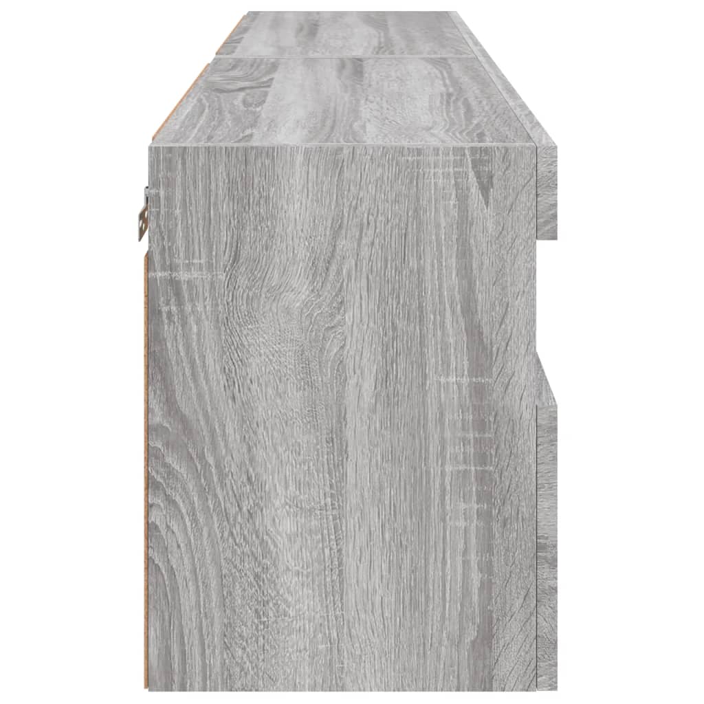 vidaXL Έπιπλα Τοίχου Τηλ. με LED 2 Τεμ. Γκρι Sonoma 60x30x40 εκ.