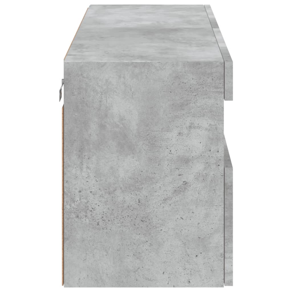 vidaXL Έπιπλο Τηλεόρασης με LED Γκρι Σκυροδέματος 100x30x40 εκ.