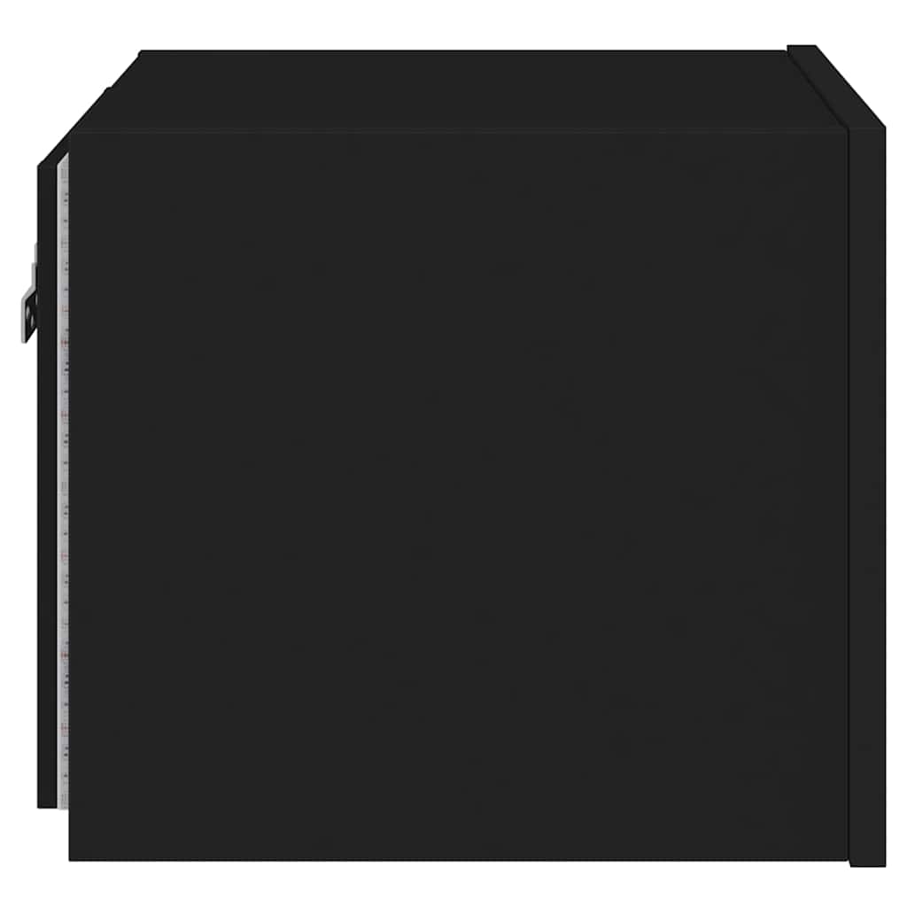 vidaXL Έπιπλα Τοίχου Τηλεόρασης με LED 2 Τεμ. Μαύρα 30,5x35x30 εκ.