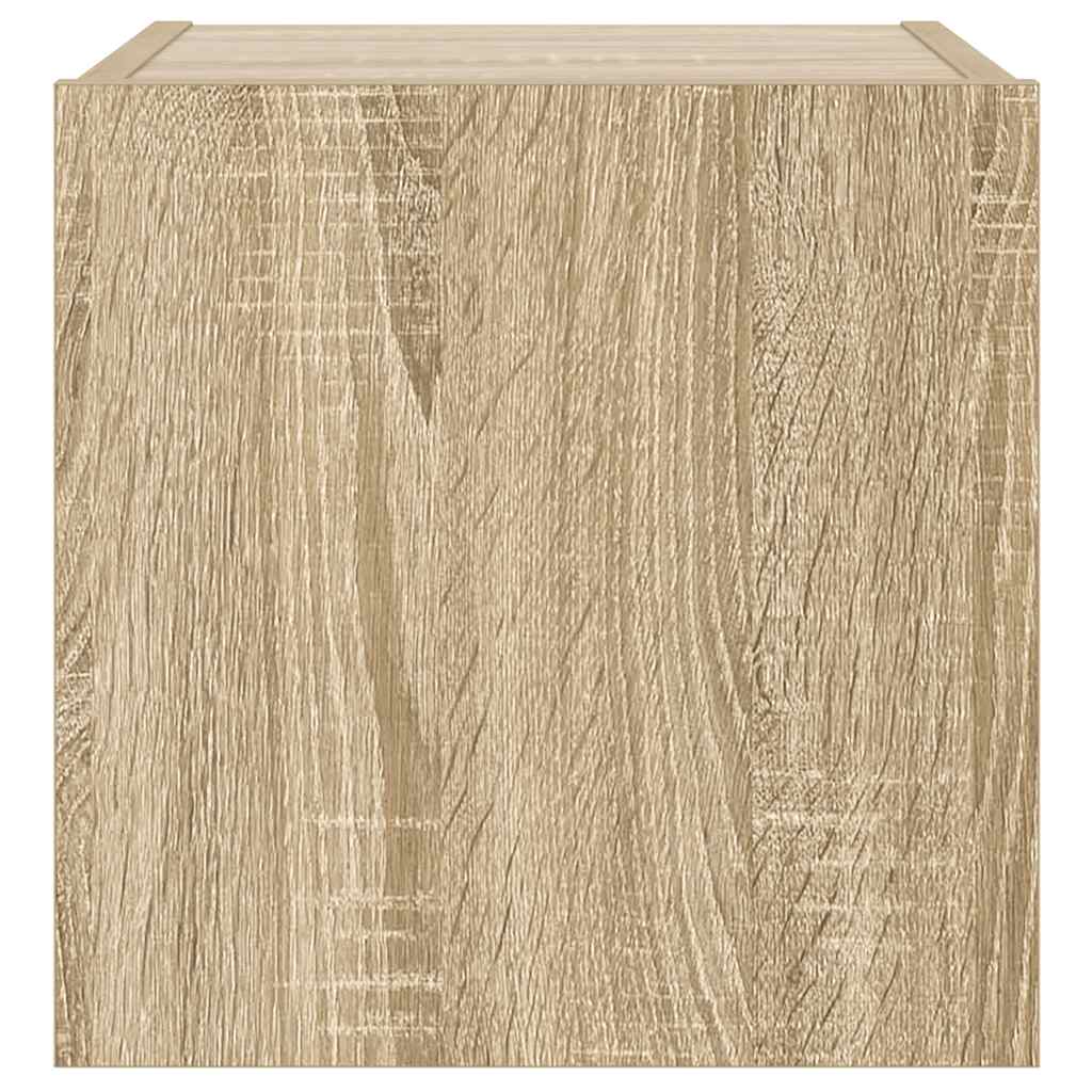 vidaXL Έπιπλο Τοίχου Τηλεόρασης με LED Sonoma Δρυς 30,5x35x30 εκ.