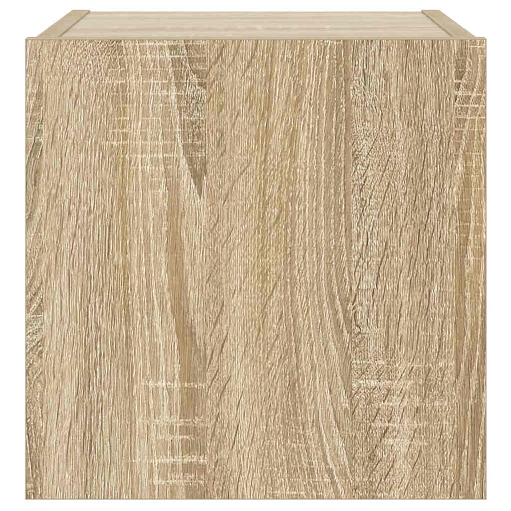 vidaXL Έπιπλα Τοίχου Τηλ. με LED 2 Τεμ. Sonoma Δρυς 30,5x35x30 εκ.