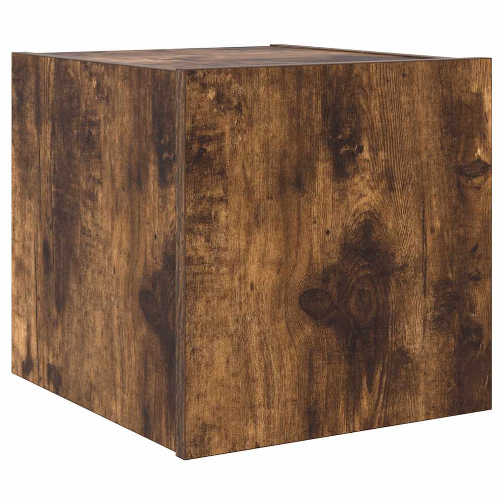 vidaXL Έπιπλο Τοίχου Τηλεόρασης με LED Καπνιστή Δρυς 30,5x35x30 εκ.