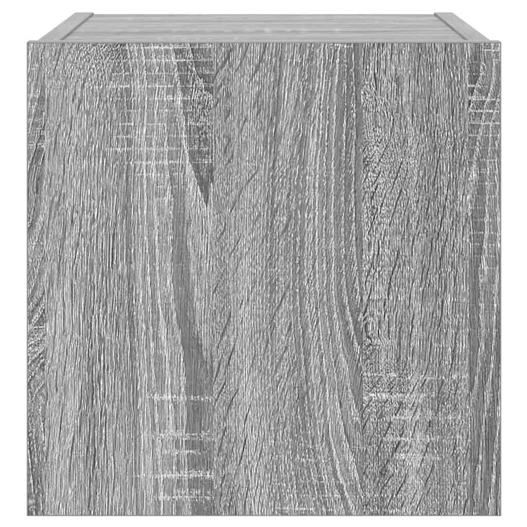 vidaXL Έπιπλο Τοίχου Τηλεόρασης με LED Γκρι Sonoma 30,5x35x30 εκ.