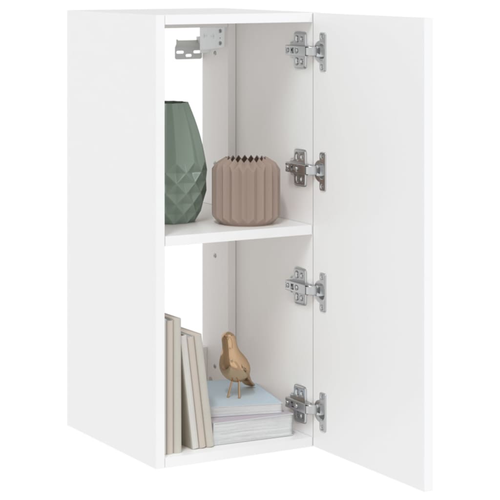 vidaXL Έπιπλο Τοίχου Τηλεόρασης με LED Λευκό 30,5x35x70 εκ.