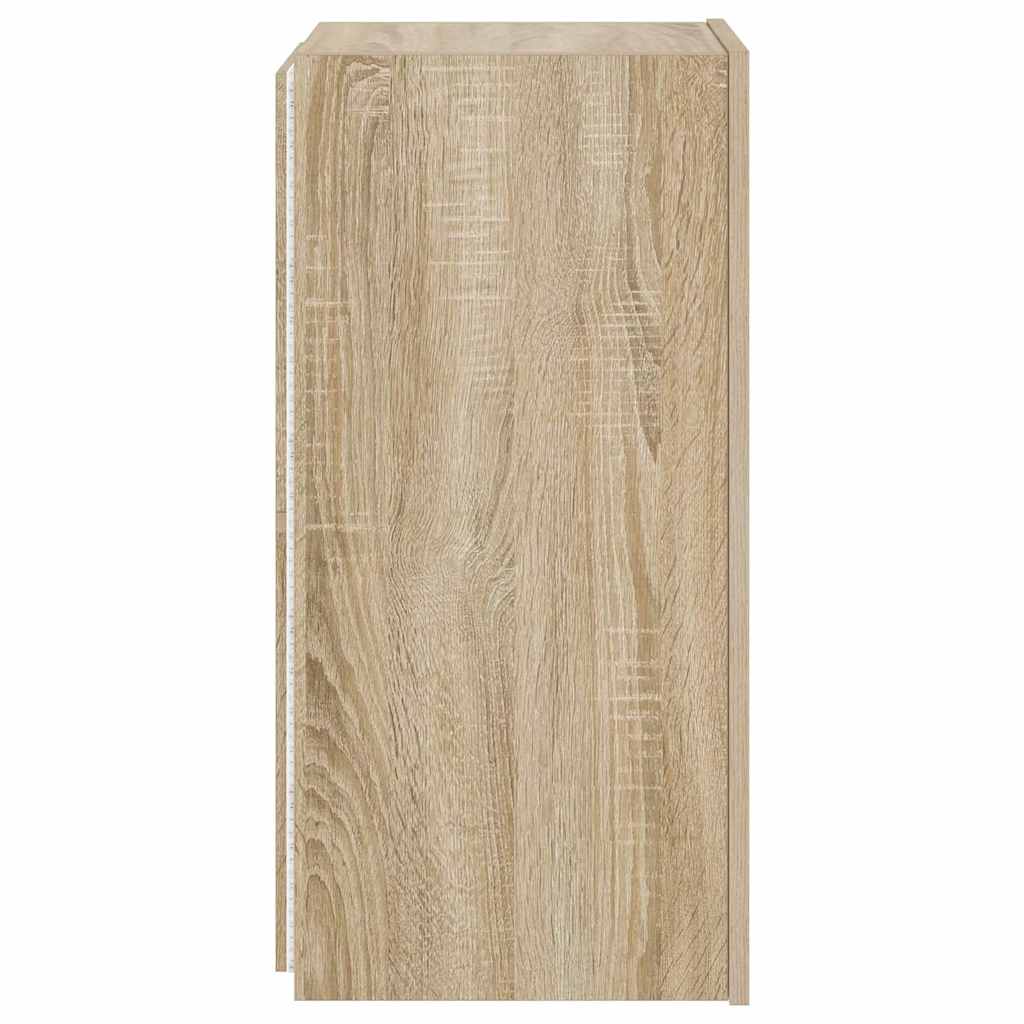 vidaXL Έπιπλο Τοίχου Τηλεόρασης με LED Sonoma Δρυς 30,5x35x70 εκ.