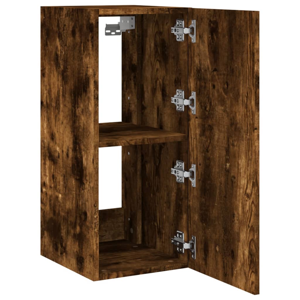 vidaXL Έπιπλο Τοίχου Τηλεόρασης με LED Καπνιστή Δρυς 30,5x35x70 εκ.